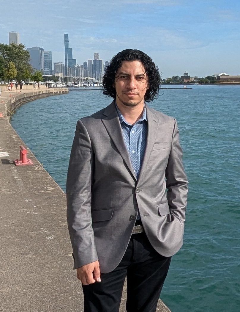 David Facio, robotics and automation engineer, photographed on the Chicago lakefront